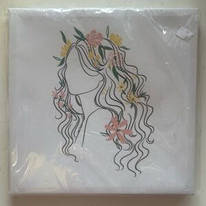 Special Moments Floral Hair Canvas with Pink and Yellow Accents